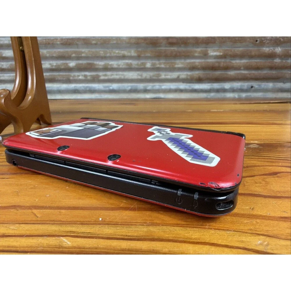 Nintendo 3DS XL Red Console Bundle Tested-New Power Cord-NICE